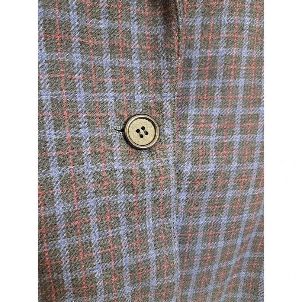 Peabody House Women's Blue Plaid Vintage Wool Blend Sz 10